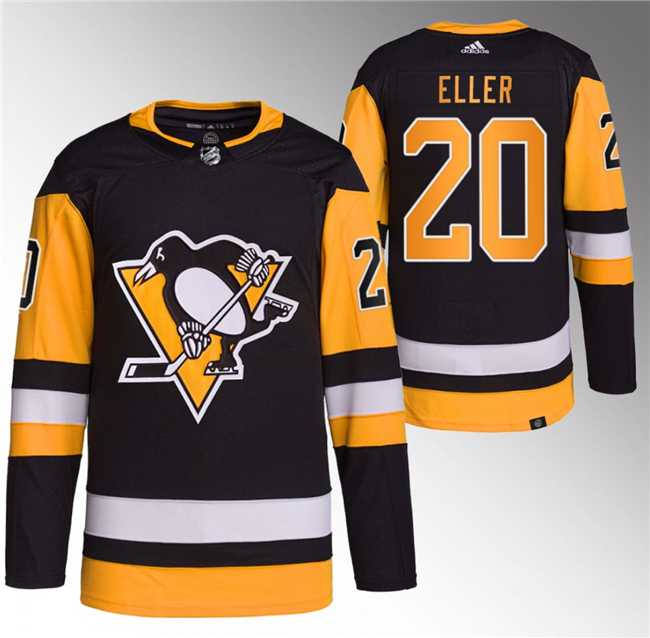 Mens Pittsburgh Penguins #20 Lars Eller Black Stitched Jersey1->pittsburgh penguins->NHL Jersey